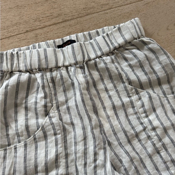 New Quince White Striped Linen Pants S - Picture 5 of 9